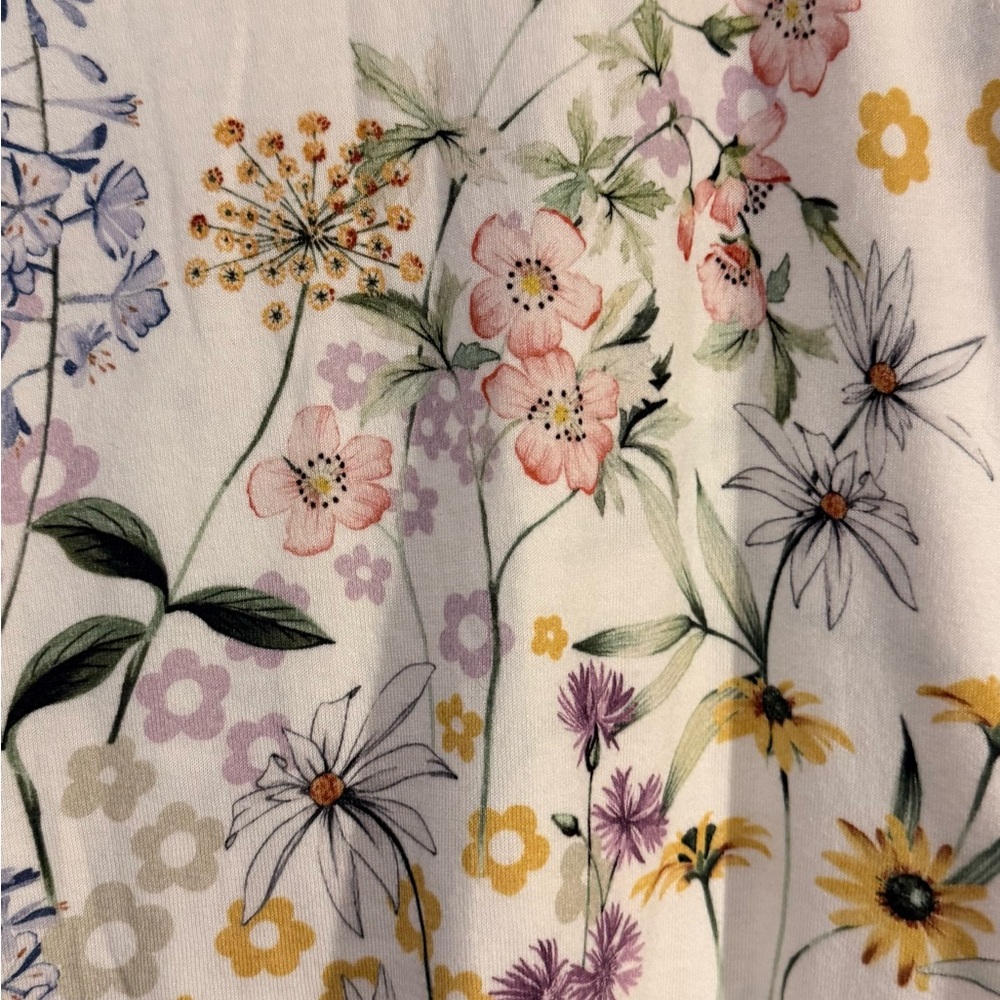 Talbots Multicolor Floral Short Sleeve Top.  Size M 60% cotton 40% rayon. - Picture 4 of 5